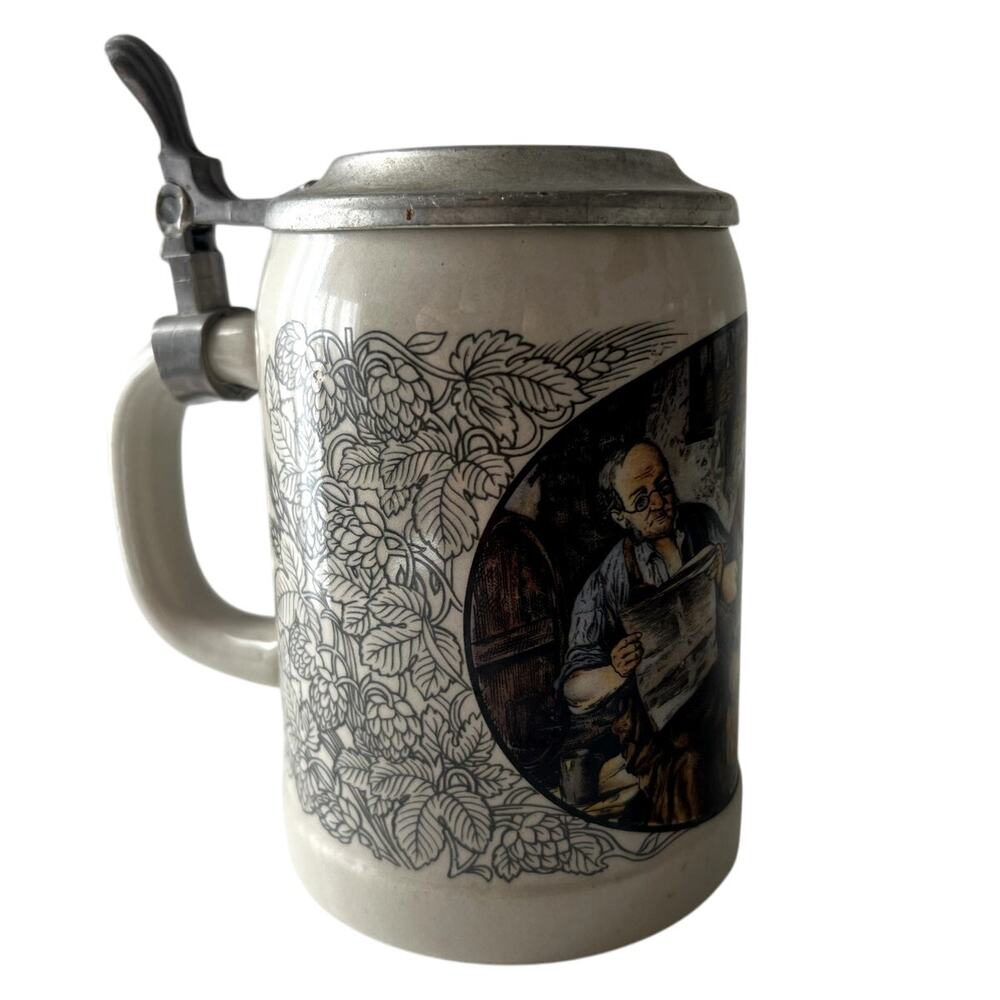 Gerz Vintage German Bavaria Ceramic Stein With Lid Excellent Condition